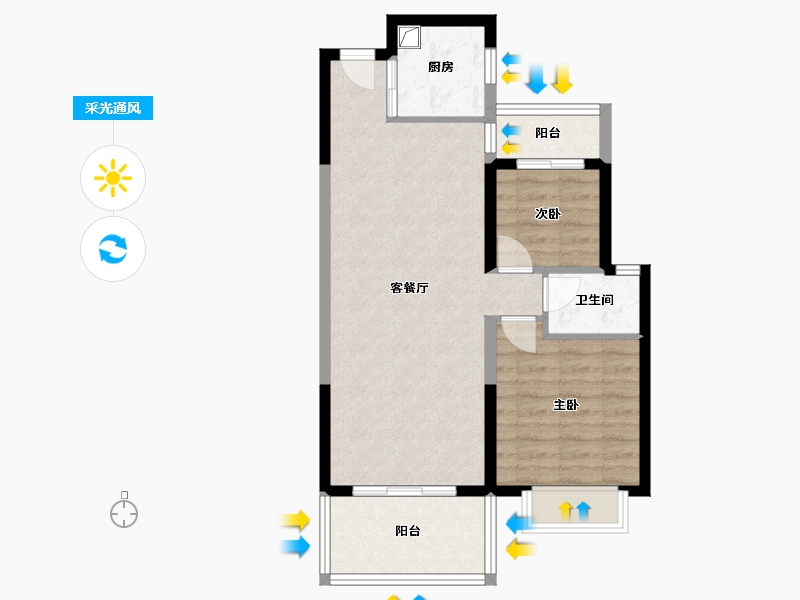 河北省-保定市-长城家园-60.00-户型库-采光通风