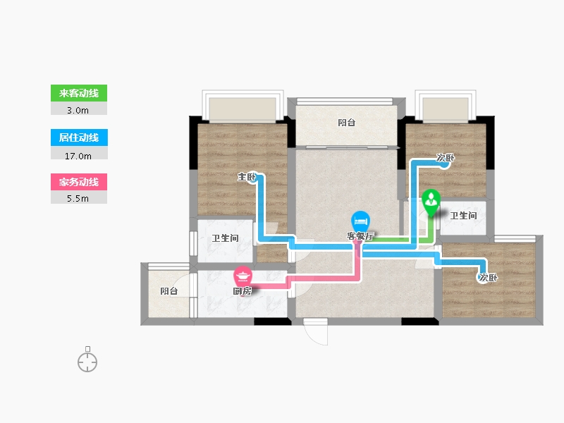 四川省-南充市-天庐-73.00-户型库-动静线