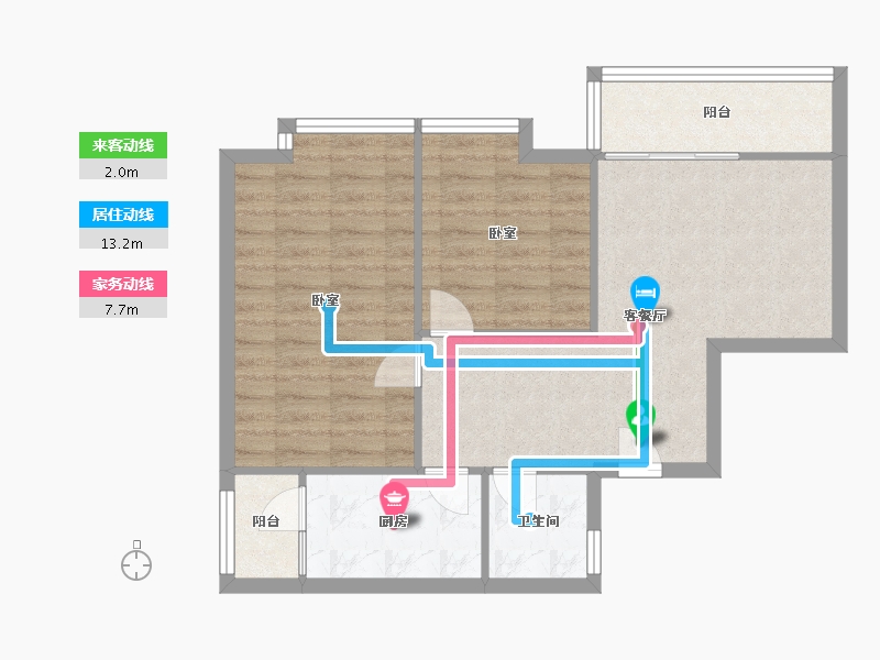 四川省-成都市-芙蓉华庭-68.00-户型库-动静线