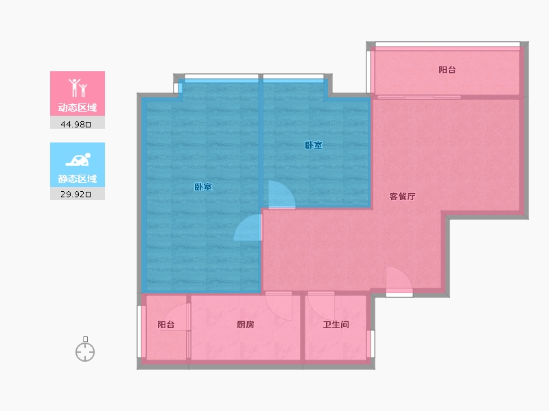 四川省-成都市-芙蓉华庭-68.00-户型库-动静分区