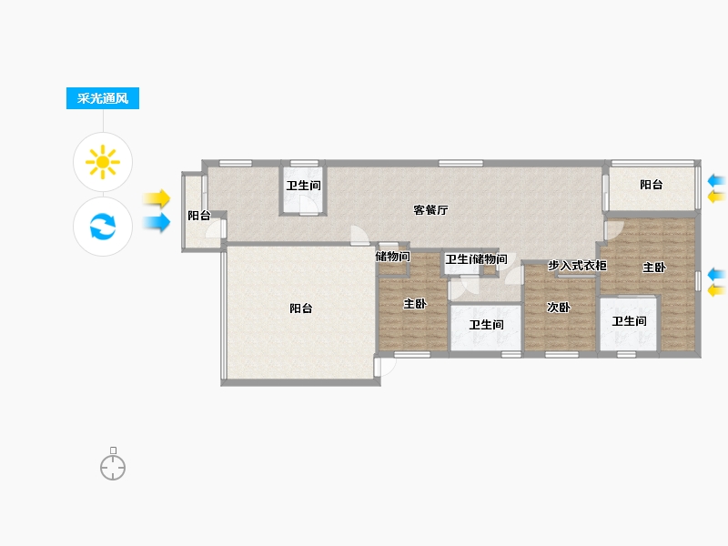 台湾省-台北市-marigold-200.00-户型库-采光通风