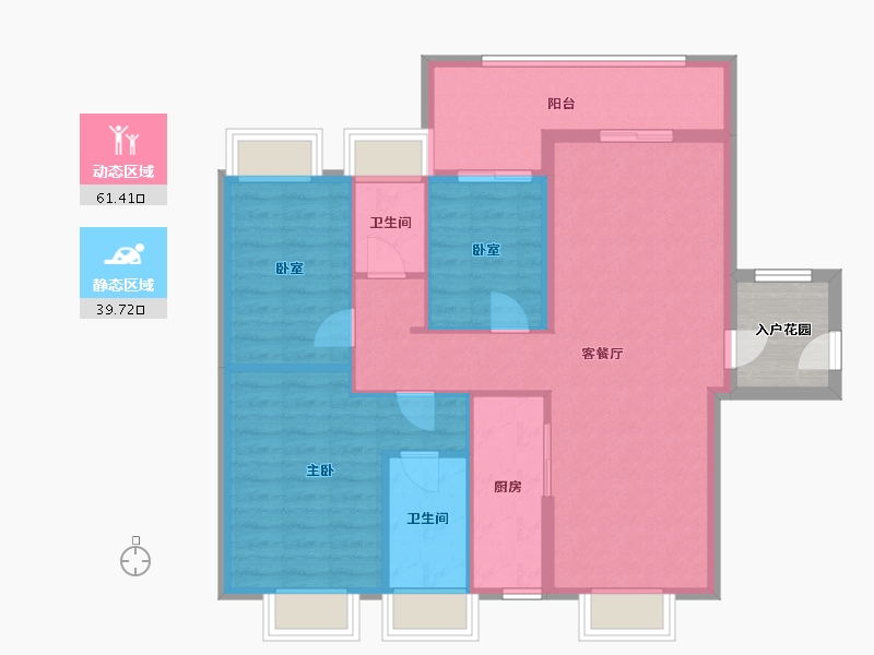 广东省-云浮市-德俊理想派-95.82-户型库-动静分区