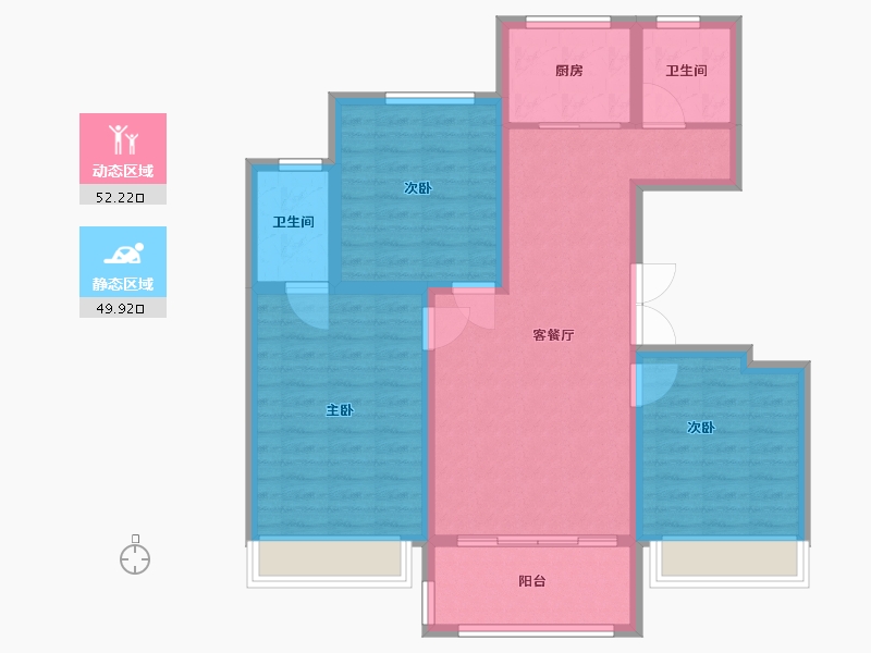 河南省-濮阳市-学府一号-91.72-户型库-动静分区