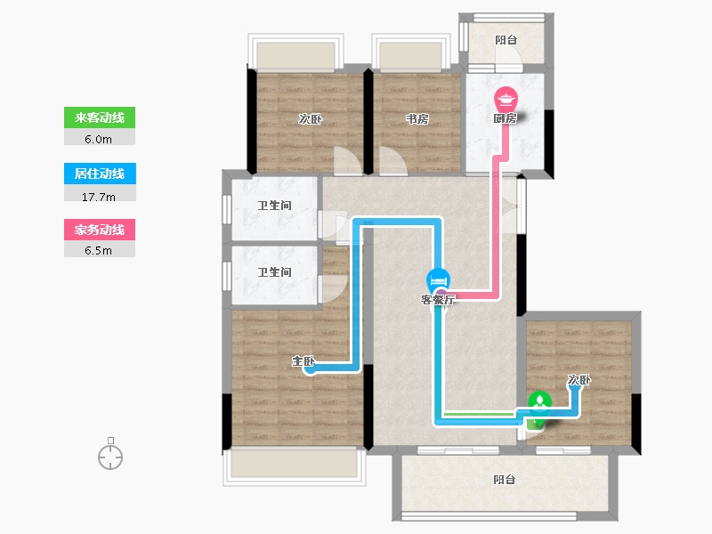 贵州省-贵阳市-观山阅-104.09-户型库-动静线