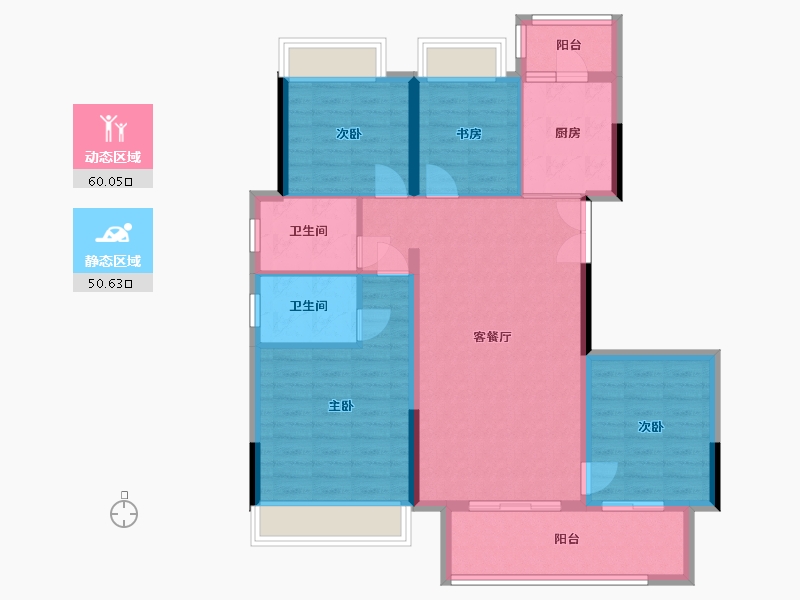 贵州省-贵阳市-观山阅-104.09-户型库-动静分区