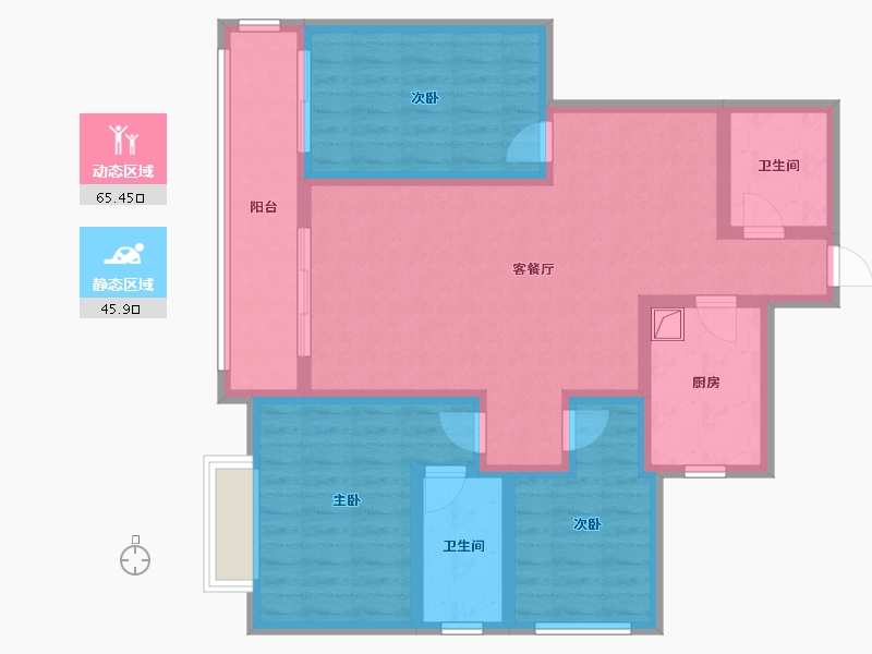 贵州省-贵阳市-天玺苑-110.00-户型库-动静分区