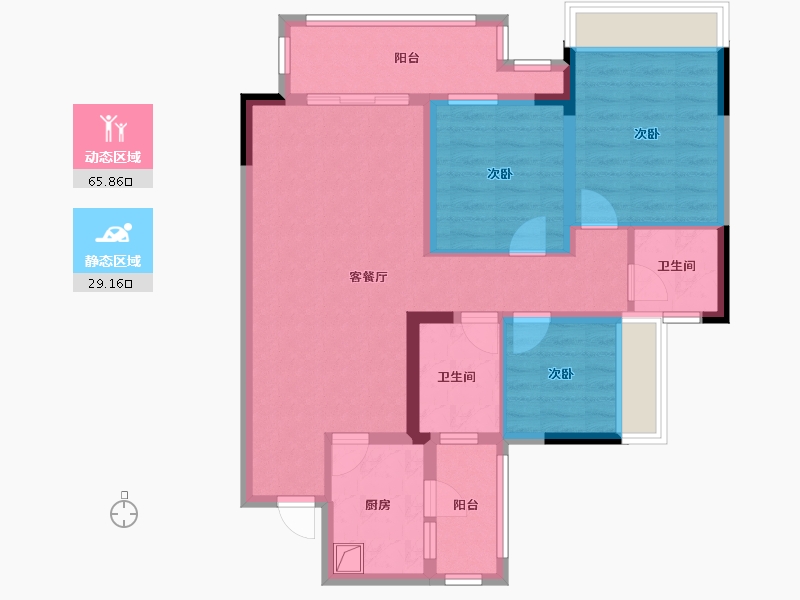 四川省-遂宁市-绿地小区-80.00-户型库-动静分区