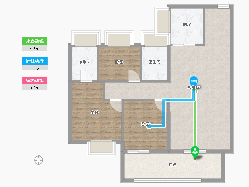 福建省-福州市-福清世茂璀璨美景-89.42-户型库-动静线