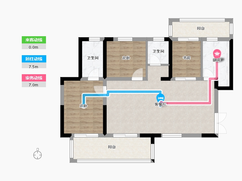 陕西省-西安市-中铁琉森水岸-89.00-户型库-动静线