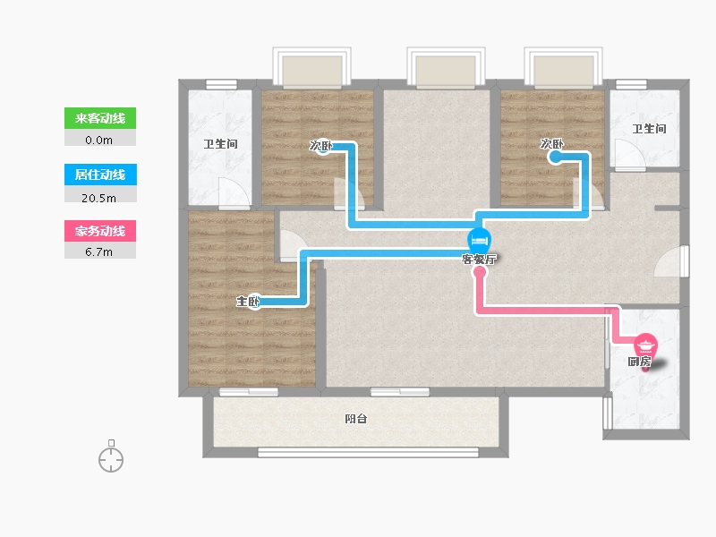 四川省-成都市-九镜堂-105.00-户型库-动静线