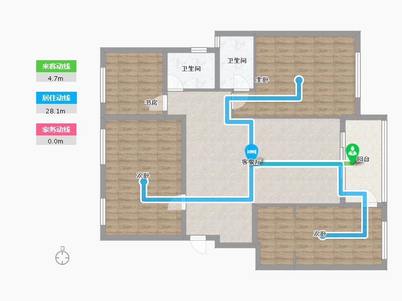 安徽省-宣城市-状元府-109.00-户型库-动静线