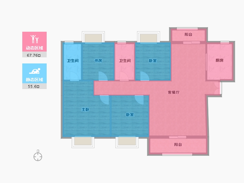 广东省-中山市-健康花城-二期-120.00-户型库-动静分区