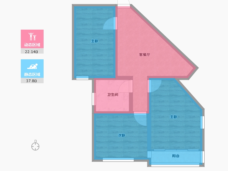 上海-上海市-同济大学北校区-同济西苑-57.20-户型库-动静分区