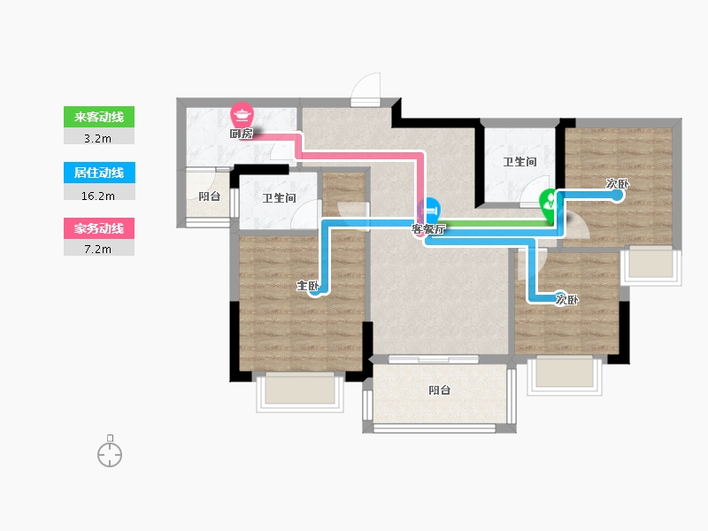 贵州省-安顺市-世通山语湖-76.32-户型库-动静线