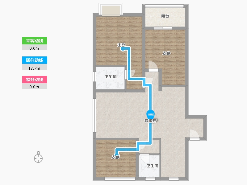 江苏省-宿迁市-如意庄园-90.00-户型库-动静线