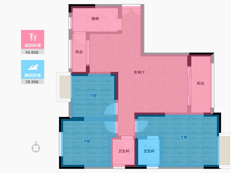 贵州省-遵义市-红都世纪城-90.00-户型库-动静分区