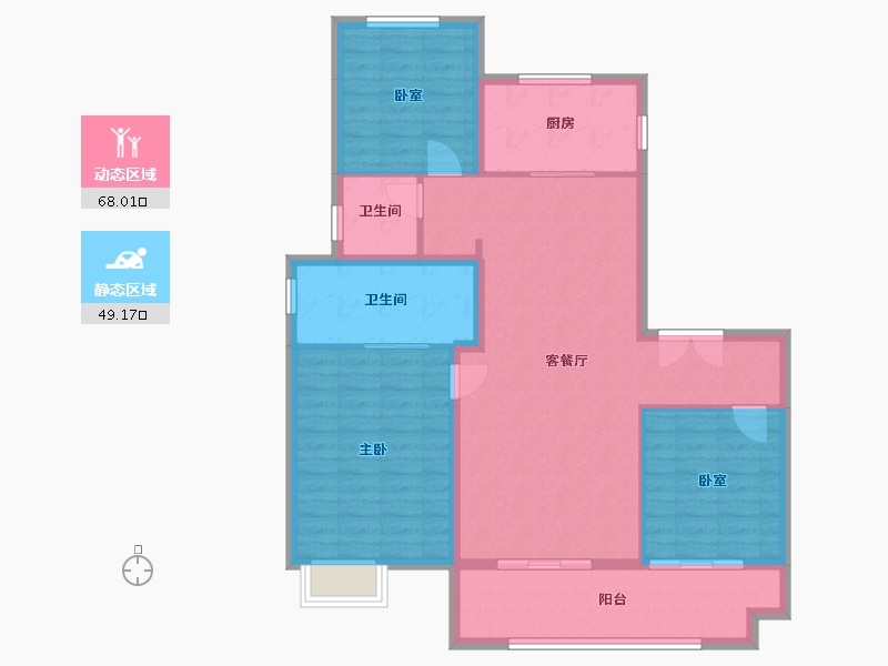 山西省-运城市-西厢府-111.20-户型库-动静分区