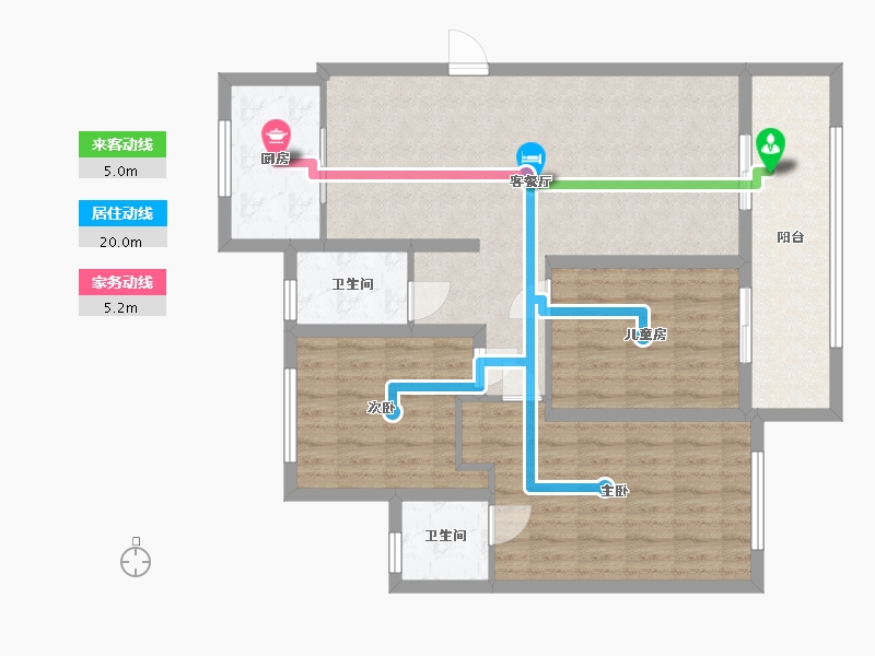 江苏省-徐州市-丰县壹号-104.00-户型库-动静线