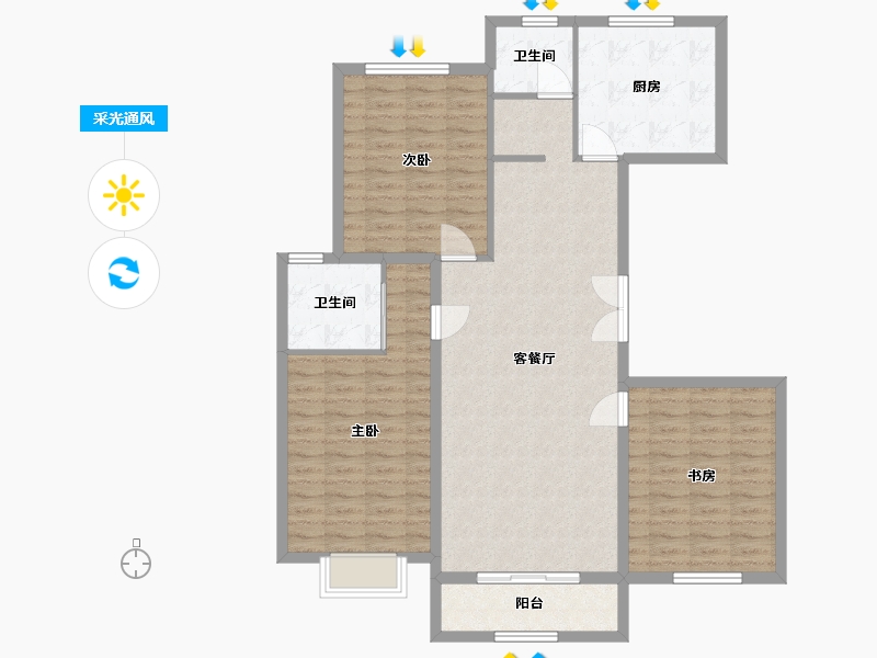 河北省-承德市-尚城国际-114.10-户型库-采光通风