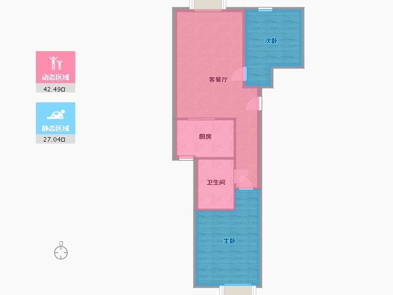 北京-北京市-沁山水上品-69.52-户型库-动静分区