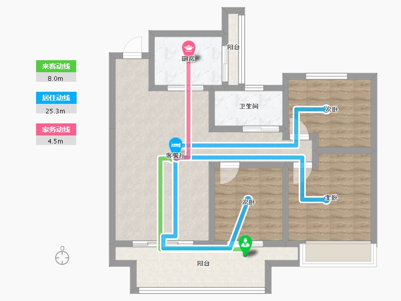 安徽省-芜湖市-祥生海棠湾-80.80-户型库-动静线