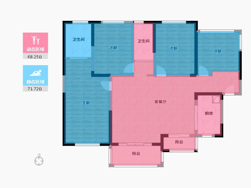 四川省-成都市-碧桂园海昌天澜-141.00-户型库-动静分区