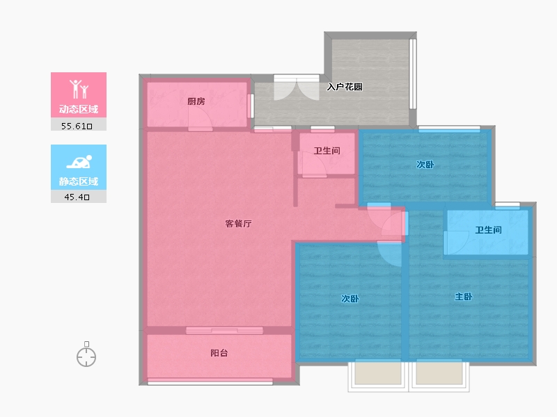 湖北省-襄阳市-恒大思远公馆-101.60-户型库-动静分区