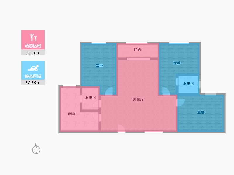 河北省-石家庄市-颐园-118.00-户型库-动静分区