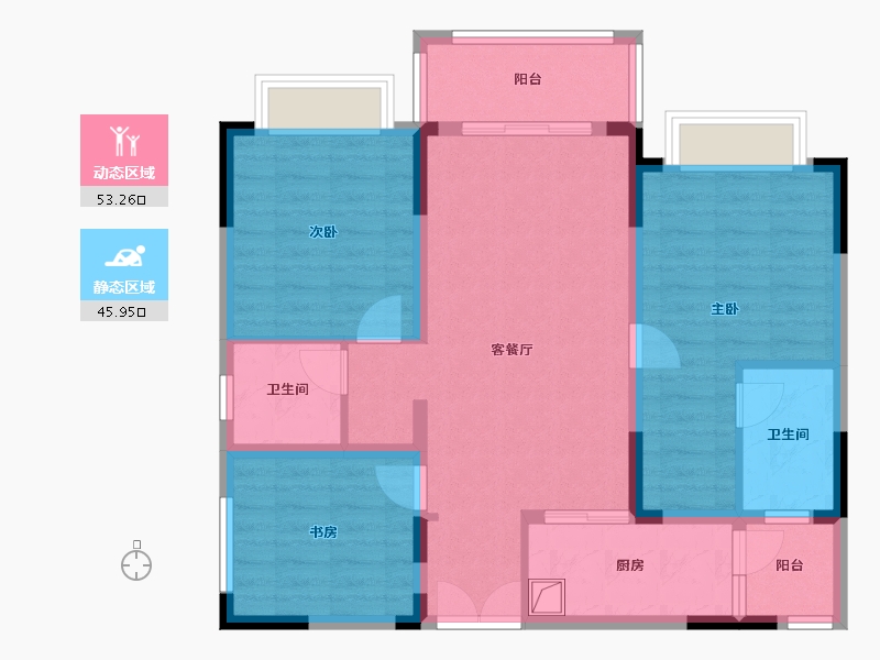 四川省-成都市-成都融创文旅城-95.10-户型库-动静分区