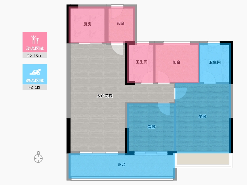 安徽省-滁州市-远东苏滁壹号-58.56-户型库-动静分区