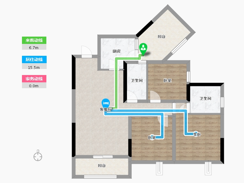 四川省-自贡市-香樾东方-93.60-户型库-动静线