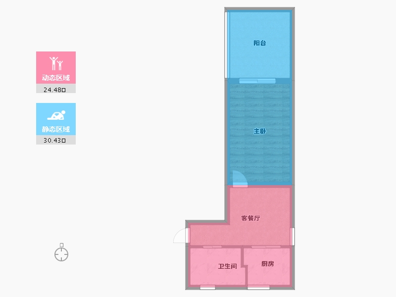 上海-上海市-真光十街坊-34.40-户型库-动静分区