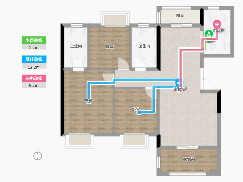 湖北省-宜昌市-名都状元府-96.80-户型库-动静线