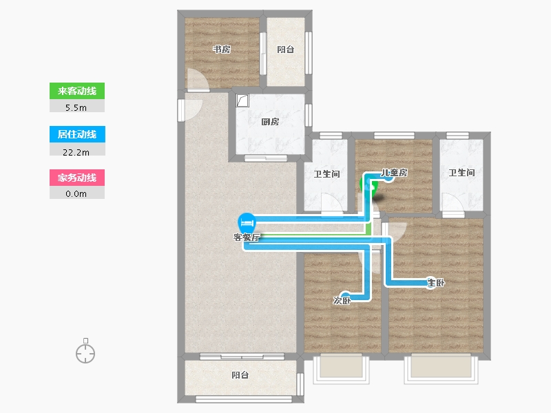 山西省-长治市-滨河中心城-112.00-户型库-动静线