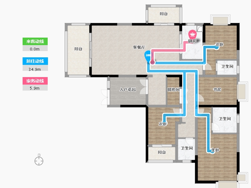 湖南省-怀化市-大夫第-160.00-户型库-动静线