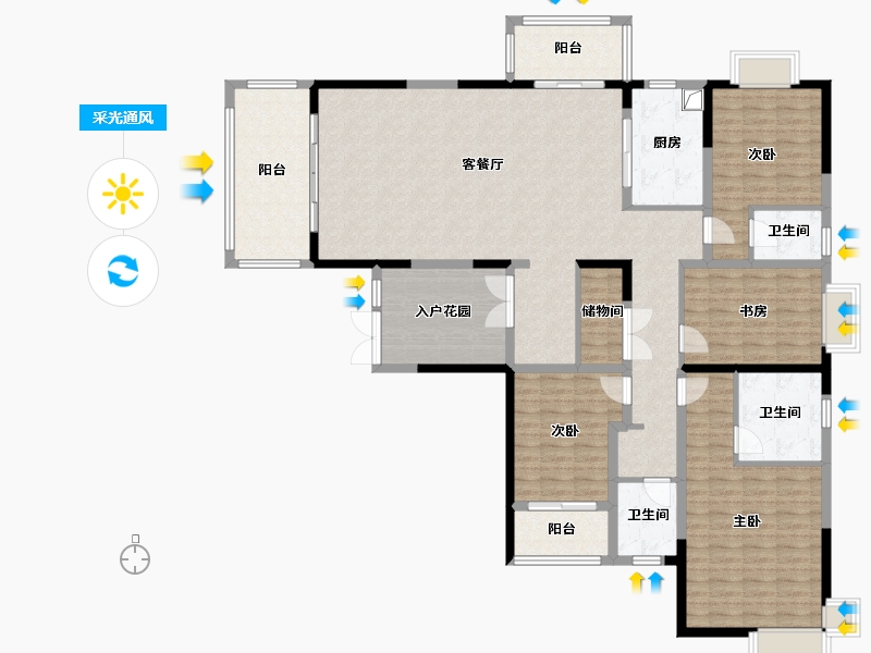 湖南省-怀化市-大夫第-160.00-户型库-采光通风