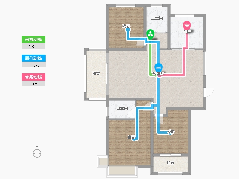 安徽省-滁州市-醉翁南苑-120.00-户型库-动静线