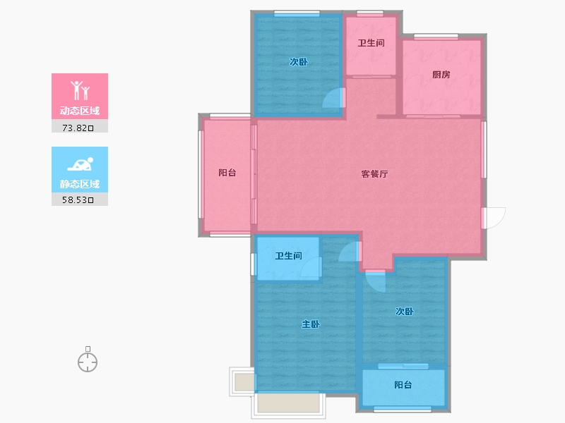 安徽省-滁州市-醉翁南苑-120.00-户型库-动静分区