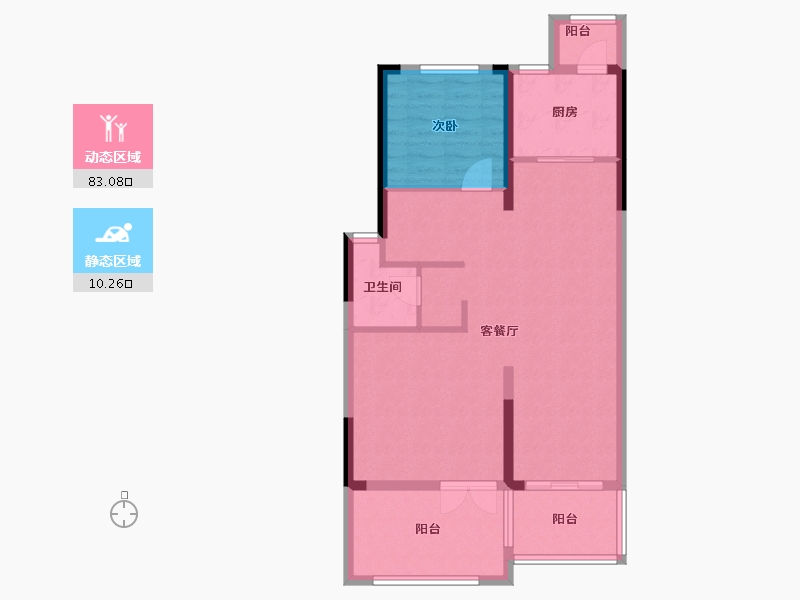 河南省-许昌市-中建观湖珑府-83.20-户型库-动静分区