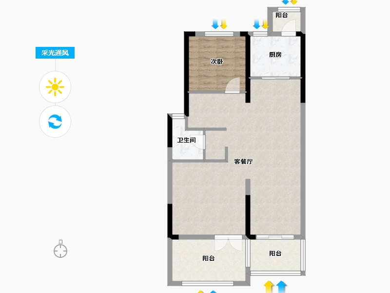 河南省-许昌市-中建观湖珑府-83.20-户型库-采光通风