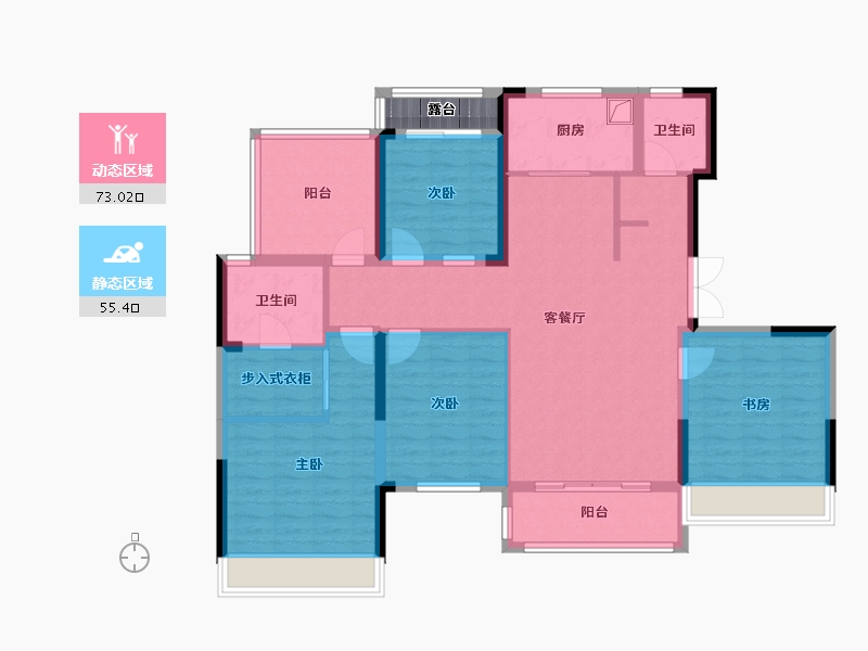 河南省-许昌市-中建观湖珑府-109.60-户型库-动静分区