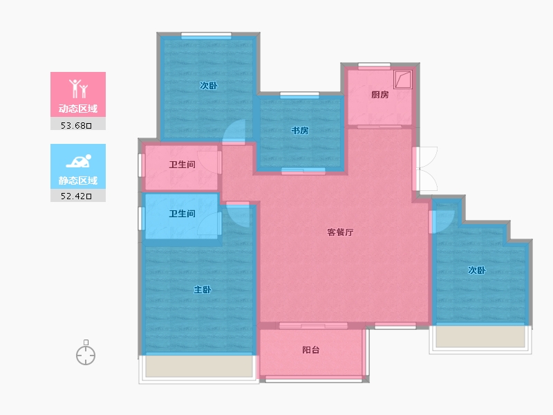 河南省-许昌市-中建观湖珑府-115.03-户型库-动静分区