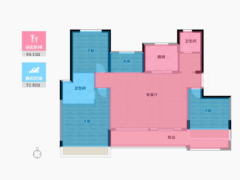 河南省-许昌市-中建观湖珑府-104.80-户型库-动静分区