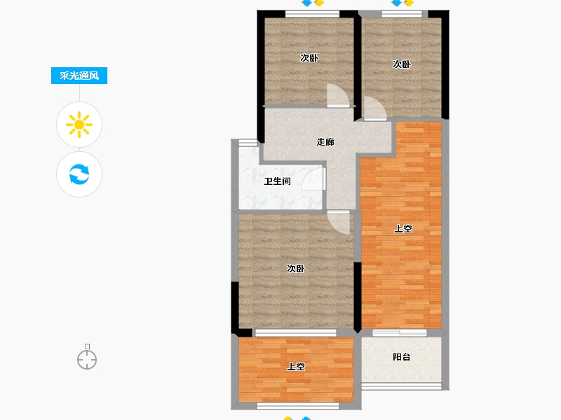 河南省-许昌市-中建观湖珑府-51.20-户型库-采光通风