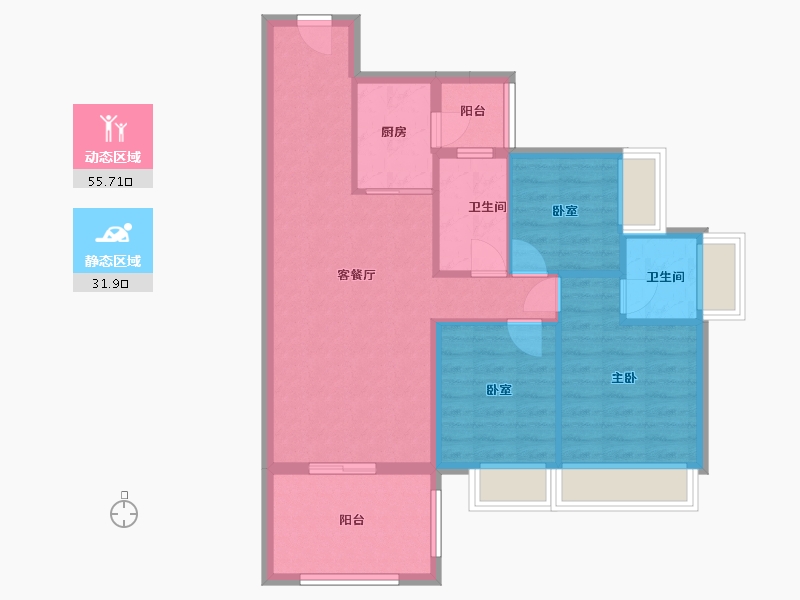 广东省-湛江市-恒俪湾-81.32-户型库-动静分区