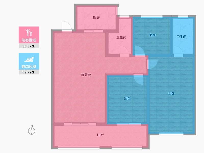 山东省-枣庄市-凯润花园-106.40-户型库-动静分区