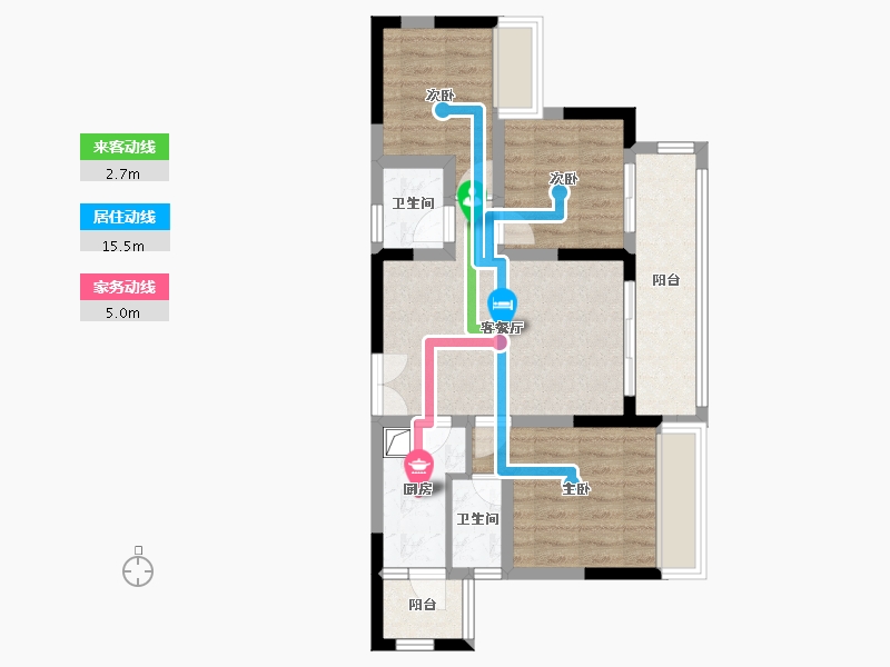 重庆-重庆市-中国铁建东林道-80.00-户型库-动静线