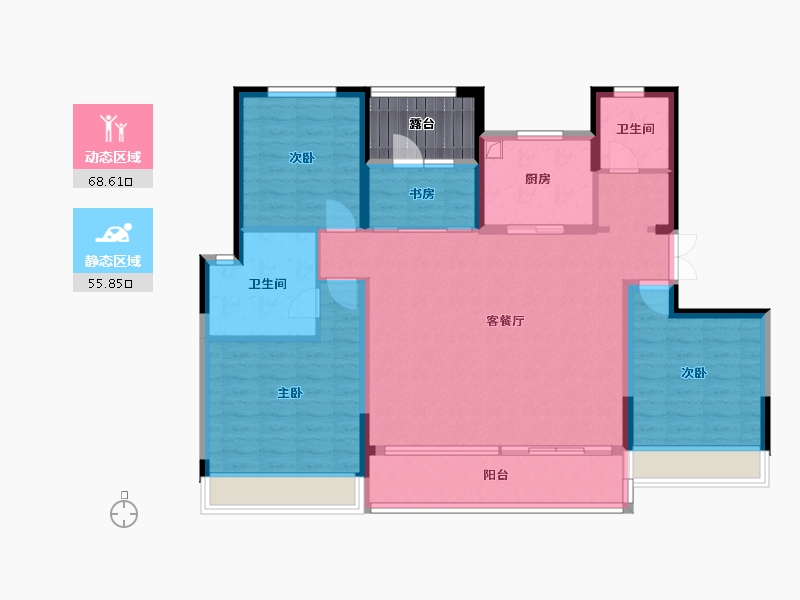 河南省-许昌市-中建观湖珑府-112.80-户型库-动静分区