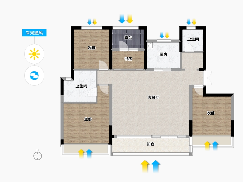 河南省-许昌市-中建观湖珑府-112.80-户型库-采光通风