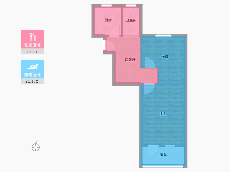 上海-上海市-西市街85弄小区-41.59-户型库-动静分区